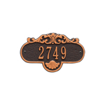 Rochelle Address Plaque with a Oil Rubbed Bronze Petite Wall Mount with One Line of Text