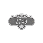 Rochelle Address Plaque with a Pewter & Silver Petite Wall Mount with One Line of Text
