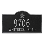 Bayou Vista Address Plaque with a Black & Silver Finish, Estate Wall Mount with Two Lines of Text