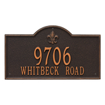 Bayou Vista Address Plaque with a Oil Rubbed Bronze Finish, Estate Wall Mount with Two Lines of Text