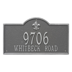 Bayou Vista Address Plaque with a Pewter Silver Finish, Estate Wall Mount with Two Lines of Text