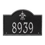 Bayou Vista Address Plaque with a Black & Silver Finish, Standard Wall Mount with One Line of Text
