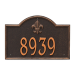 Bayou Vista Address Plaque with a Oil Rubbed Bronze Finish, Standard Wall Mount with One Line of Text
