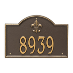 Bayou Vista Address Plaque with a Bronze & Gold Finish, Standard Wall Mount with One Line of Text