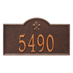 Bayou Vista Address Plaque with a Antique Copper Finish, Estate Wall Mount with One Line of Text