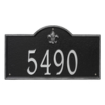 Bayou Vista Address Plaque with a Black & Silver Finish, Estate Wall Mount with One Line of Text