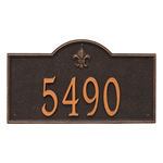 Bayou Vista Address Plaque with a Oil Rubbed Bronze Finish, Estate Wall Mount with One Line of Text