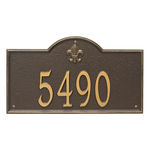 Bayou Vista Address Plaque with a Bronze & Gold Finish, Estate Wall Mount with One Line of Text