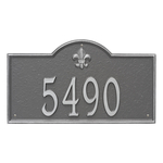 Bayou Vista Address Plaque with a Pewter Silver Finish, Estate Wall Mount with One Line of Text