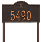 Bayou Vista Address Plaque with a Oil Rubbed Bronze Finish, Estate Lawn Size with One Line of Text