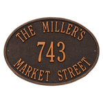 Hawthorne Oval Address Plaque Oil Rubbed Bronze