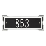 Rectangle Shape Address Plaque Named Roanoke with a Black & White Plaque Petite Wall with One Line of Text