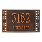 Personalized Boston Antique Copper Finish, Standard Wall with Two Lines of Text