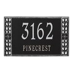 Personalized Boston Black & Silver Finish, Standard Wall with Two Lines of Text
