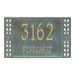 Personalized Boston Bronze & Verdigris Finish, Standard Wall with Two Lines of Text