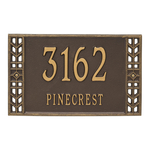 Personalized Boston Bronze & Gold Finish, Standard Wall with Two Lines of Text
