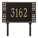 Personalized Boston Black & Gold Finish, Standard Lawn with One Line of Text