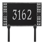 Personalized Boston Black & Silver Finish, Standard Lawn with One Line of Text