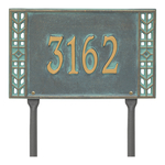 Personalized Boston Bronze & Verdigris Finish, Standard Lawn with One Line of Text