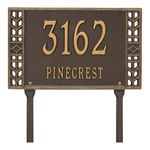 Personalized Boston Bronze & Gold Finish, Standard Lawn with Two Lines of Text
