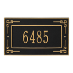 Personalized Key Corner Black & Gold Finish, Standard Wall with One Line of Text