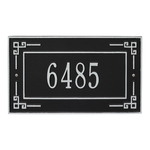 Personalized Key Corner Black & Silver Finish, Standard Wall with One Line of Text