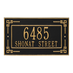 Personalized Key Corner Black & Gold Finish, Standard Wall with Two Lines of Text