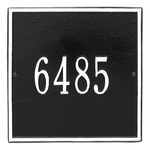 Personalized Square Black & White Finish, Standard Wall with One Line of Text