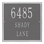 Personalized Square Pewter & Silver Finish, Standard Wall with Three Lines of Text