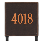 Personalized Square Oil Rubbed Bronze Finish, Estate Lawn with One Line of Text