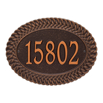 Personalized Chartwell Antique Copper Finish, Standard Wall with One Line of Text