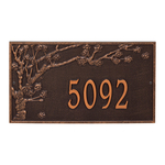 Personalized Spring Blossom Antique Copper Finish, Estate Wall with One Line of Text