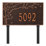 Personalized Spring Blossom Antique Copper Finish, Estate Lawn with One Line of Text