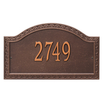 Personalized Penhurst Antique Copper Plaque Grande Wall with One Line of Text
