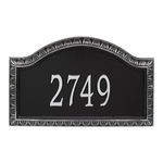 Personalized Penhurst Black & Silver Plaque Grande Wall with One Line of Text