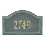 Personalized Penhurst Bronze & Verdigris Plaque Grande Wall with One Line of Text