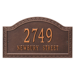 Personalized Penhurst Antique Copper Plaque Grande Wall with Two Lines of Text