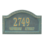 Personalized Penhurst Bronze & Verdigris Plaque Grande Wall with Two Lines of Text