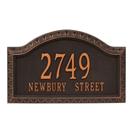 Personalized Penhurst Oil Rubbed Bronze Plaque Grande Wall with Two Lines of Text