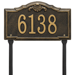 Personalized Gatewood Black & Gold Finish, Standard Lawn with One Line of Text