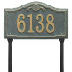 Personalized Gatewood Bronze & Verdigris Finish, Standard Lawn with One Line of Text