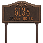 Personalized Gatewood Oil Rubbed Bronze Finish, Standard Lawn with Two Lines of Text