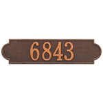 Personalized Richmond Antique Copper Finish, Estate Wall with One Line of Text