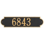 Personalized Richmond Black & Gold Finish, Estate Wall with One Line of Text