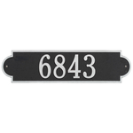 Personalized Richmond Black & Silver Finish, Estate Wall with One Line of Text