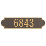 Personalized Richmond Bronze & Gold Finish, Estate Wall with One Line of Text