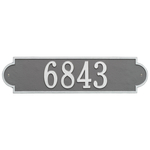Personalized Richmond Pewter & Silver Finish, Estate Wall with One Line of Text