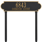 Personalized Richmond Black & Gold Finish, Estate Lawn with Two Lines of Text