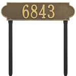 Personalized Richmond Antique Brass Finish, Estate Lawn with One Line of Text