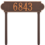 Personalized Richmond Antique Copper Finish, Estate Lawn with One Line of Text